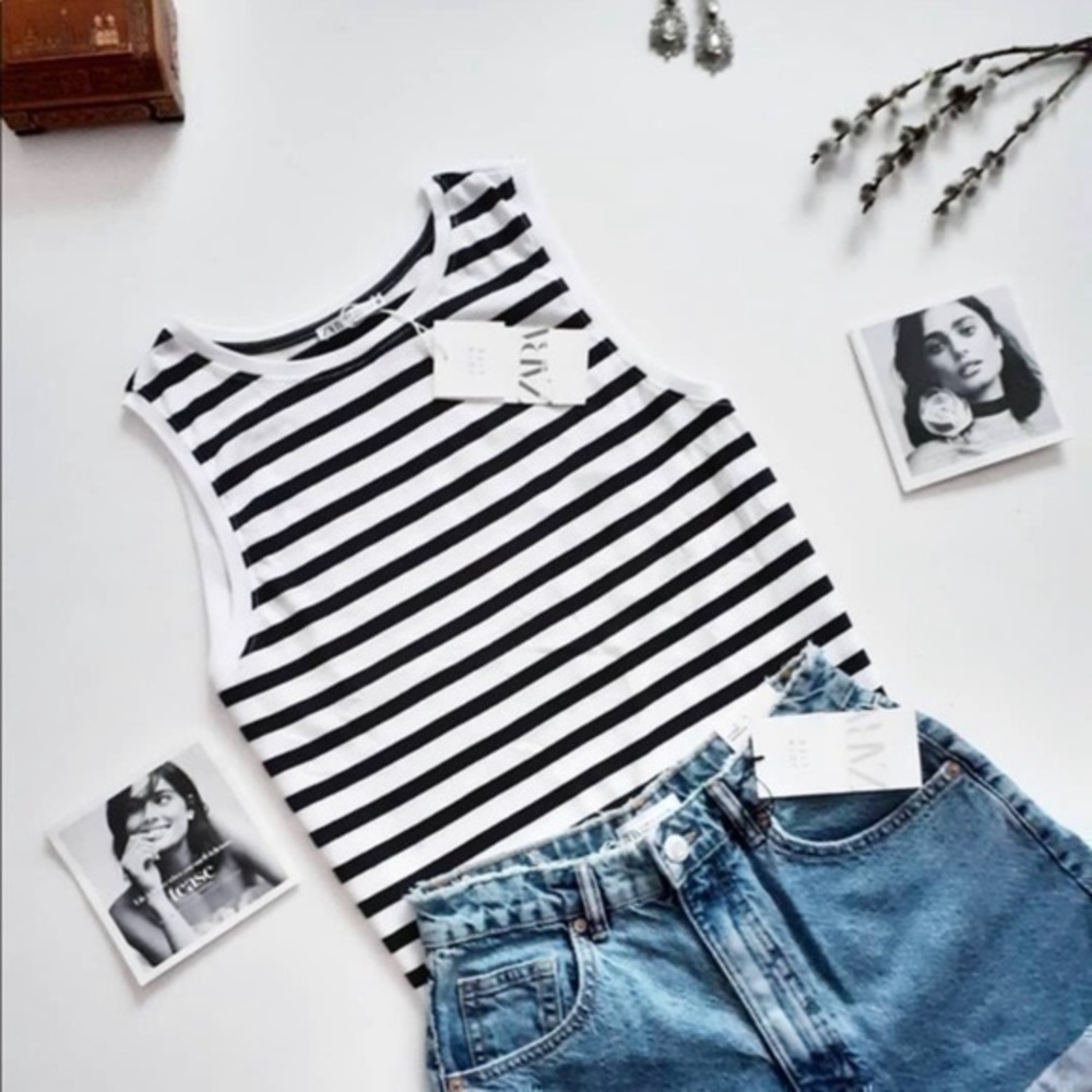 ZARA Sleeveless striped top 6050/953